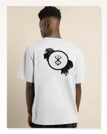 Unisex Günlük Stil Beyaz Minimal Art Çizim Detaylı Oversize Tişört