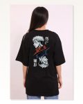 Baskılı Unisex Günlük Stil Siyah Vintage Eskiz Çizim Oversize Tişört Marketplace