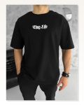 Baskılı Unisex Siyah Retro Karakter Pamuklu Oversize Tişört Marketplace