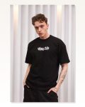 Baskılı Unisex Siyah Eskiz Çizim Premium Tişört