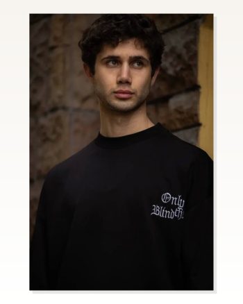 Baskılı Unisex Günlük Stil Siyah Bisiklet Yaka Oversize Tişört