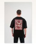 Baskılı Unisex Günlük Stil Siyah Gece Esintisi Rahat Form Tişört