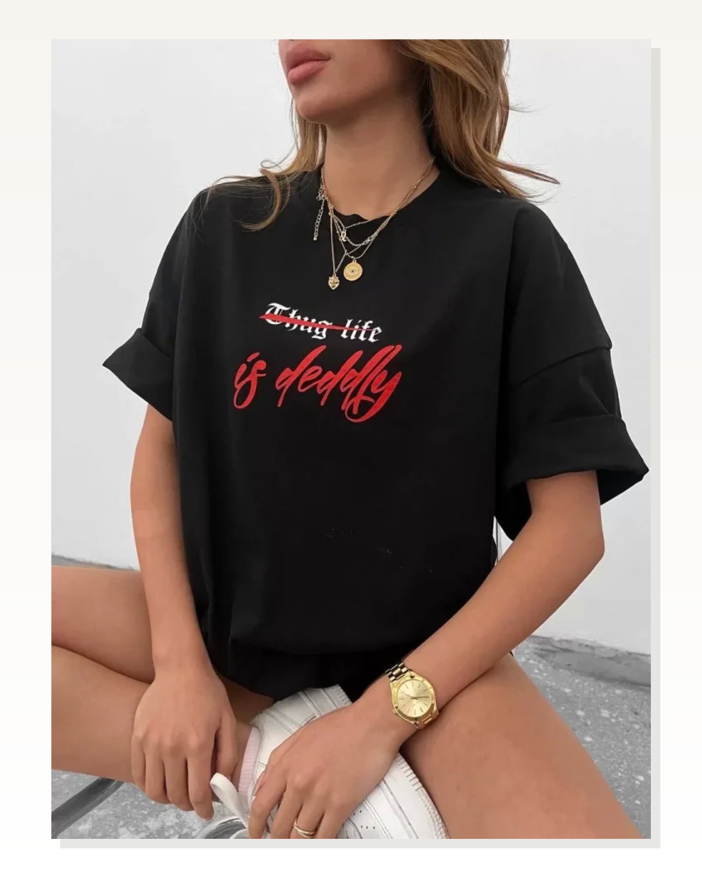 Baskılı Unisex Günlük Stil Siyah Kozmik Seri Rahat Form Oversize Tişört Marketplace blank