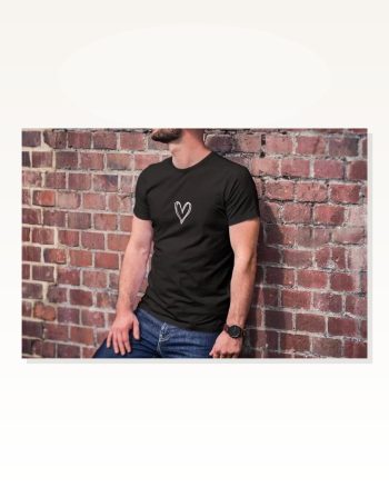 Baskılı Unisex Günlük Stil Siyah Grunge Bol Kesim Tişört
