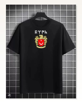 Sanatsal Baskılı Unisex Siyah Midnight Koleksiyonu Tişört