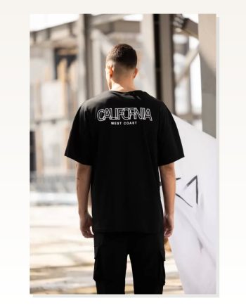 Baskılı Unisex Günlük Stil Siyah Street Edition Karakter Oversize Tişört