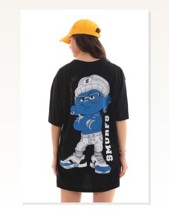 Baskılı Unisex Günlük Stil Siyah İkonik Sembol Rahat Kalıp Tişört