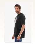 Baskılı Unisex Günlük Stil Siyah Grunge Estetik Yazı Oversize Tişört