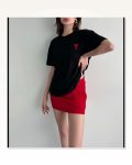 Baskılı Unisex Günlük Stil Siyah Matrix Dijital Oversize Tişört