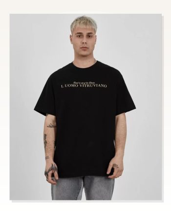 Baskılı Unisex Günlük Stil Siyah Loft Modern Tişört