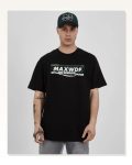 Grafik Baskılı Unisex Siyah Premium Dokuma Tişört