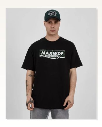 Grafik Baskılı Unisex Siyah Premium Dokuma Tişört