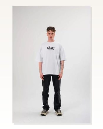 Grafik Baskılı Unisex Günlük Stil Siyah Cyber Serisi Tişört