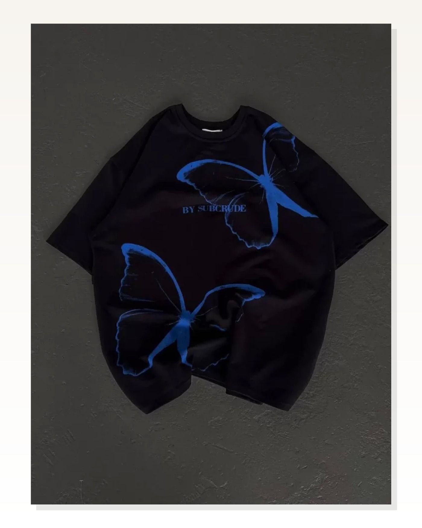 Baskılı Unisex Siyah Retro Dalga Pamuklu Tişört Marketplace blank