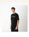 Sanatsal Baskılı Unisex Siyah Noir Serisi Oversize Tişört
