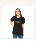 Baskılı Unisex Günlük Stil Siyah Skull Rose Tasarım Tişört