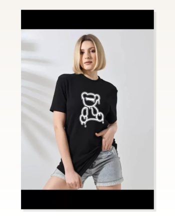 Baskılı Unisex Günlük Stil Siyah Dark Mode Serisi Tişört