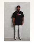 Baskılı Unisex Günlük Stil Siyah Duble Kol Karakter Tişört