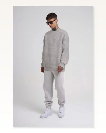 Kadın Baskılı Günlük Stil Beyaz Üç İplik Matrix Dijital Sweatshirt