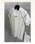 Unisex Dikişli Baskılı Oversize T-Shirt – Beyaz Marketplace