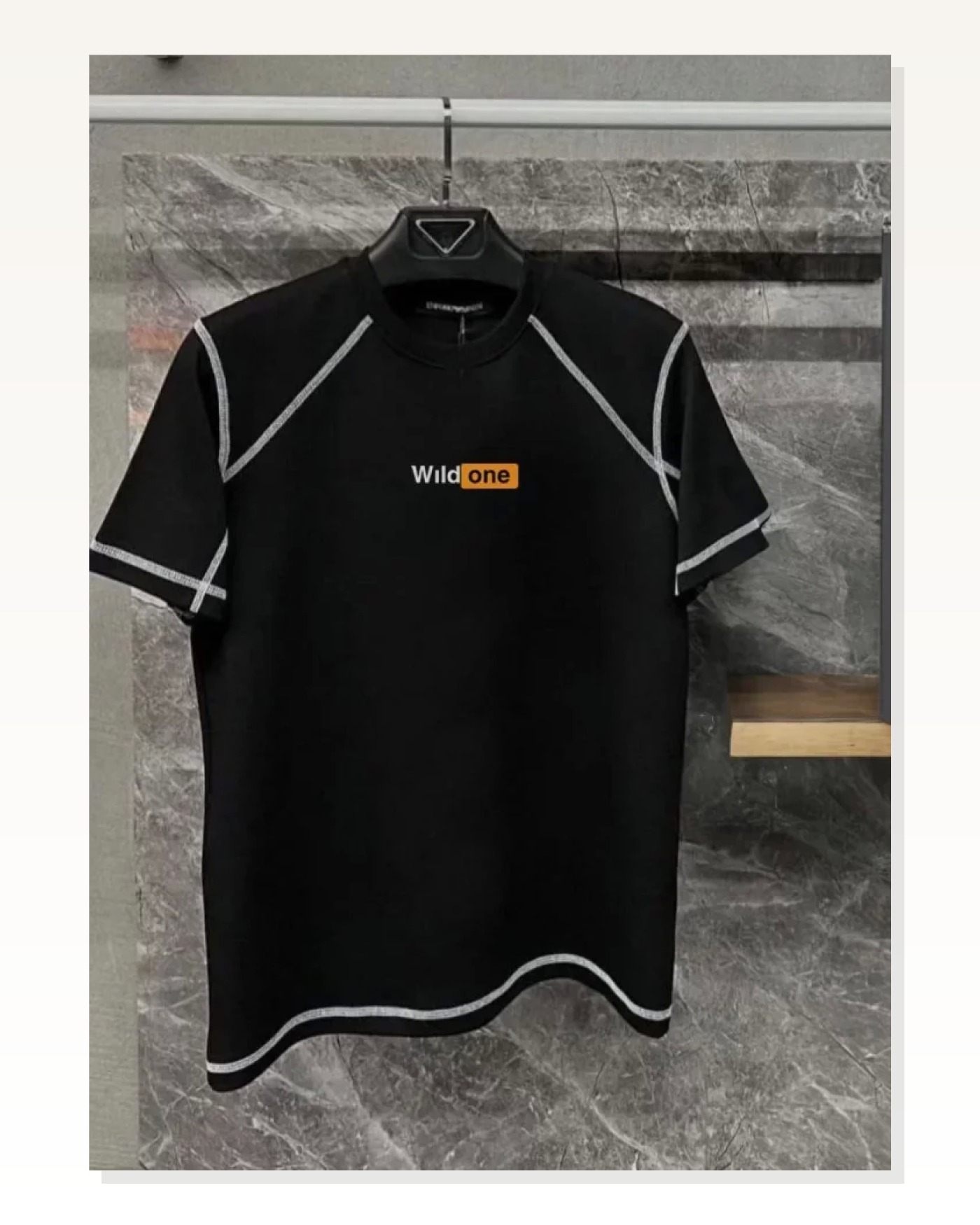Unisex Dikişli Baskılı Oversize T-Shirt - Siyah Marketplace