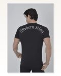 Unisex Günlük Stil Siyah File Detaylı Street Style Tasarım Tişört Marketplace