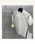 Unisex Karoyaka Dikişli Oversize T-shirt Beyaz