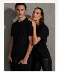Unisex Kısa Kollu Bisiklet Yaka Basic Viskon Bluz