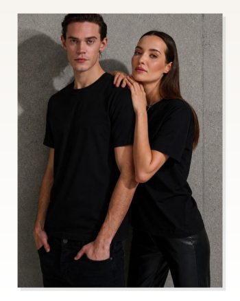 Unisex Kısa Kollu Bisiklet Yaka Basic Viskon Bluz