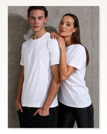Unisex Kısa Kollu Bisiklet Yaka Basic Viskon Bluz