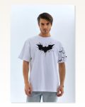 Baskılı Unisex Günlük Stil Beyaz Multi-Graphic Tasarım Oversize Tişört Marketplace