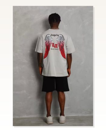 Grafik Baskılı Unisex Salaş Stil Gri Oversize Bisiklet Yaka Tişört