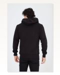 Unisex Günlük Stil Siyah Tam Fermuarlı Rahat Form Kapüşonlu Sweatshirt