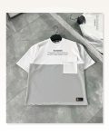 Unisex Günlük Stil Melanj Gri Torba Cep Detaylı Tişört Marketplace