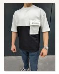 Unisex Günlük Stil Siyah Fonksiyonel Cepli Streetwear Tişört