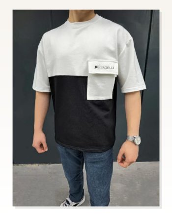 Unisex Günlük Stil Siyah Fonksiyonel Cepli Streetwear Tişört