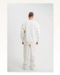 Kadın Günlük Stil Beyaz Uzun Kol Bisiklet Yaka Basic Sweatshirt