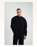 Kadın Günlük Stil Siyah Uzun Kol Bisiklet Yaka Basic Sweatshirt Marketplace