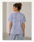 Yıkamalı Washed Effect Tişört Bisiklet Yaka Sokak Stil Kısa Kol T-Shirt – Gri Marketplace