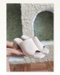 Cilt Kadın Konforlu Adım Zanna Bej Topuklu Terlik Marketplace