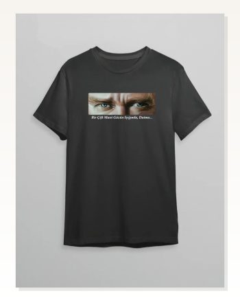 10 Kasım Atatürkü Anma Günü Baskılı Oversize Bisiklet Yaka T-shirt Siyah