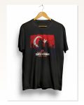 30 Ağustos Zafer Bayramı Atatürk Baskılı Oversize Bisiklet Yaka T-shirt – Siyah Marketplace