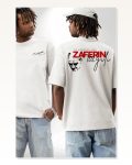 30 Ağustos Zafer Bayramı Ön Arka Baskılı Oversize Bisiklet Yaka T-shirt – Beyaz Marketplace