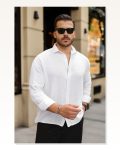 Erkek Rahat Kalıp Pamuklu Müslin Kumaş Gömlek Marketplace