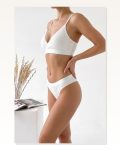 Kadın Ekru Çıkarılabilir Pedli Fitilli Dantelli Bralet Takımı Marketplace
