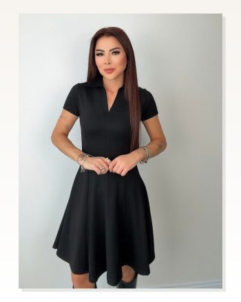 Kadın Kısa Kollu V Yakalı Modal Elbise
