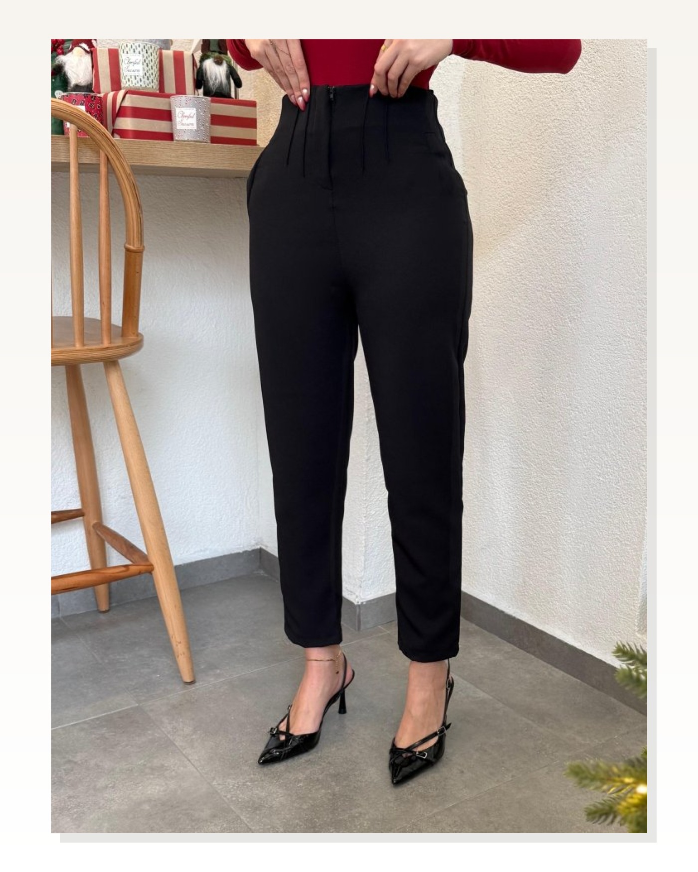 Kadın üste Oturan Paçası Bilek üzerinde Biten Atlas Kumaş Pantolon 36 (S) - 48 (4XL) Marketplace blank