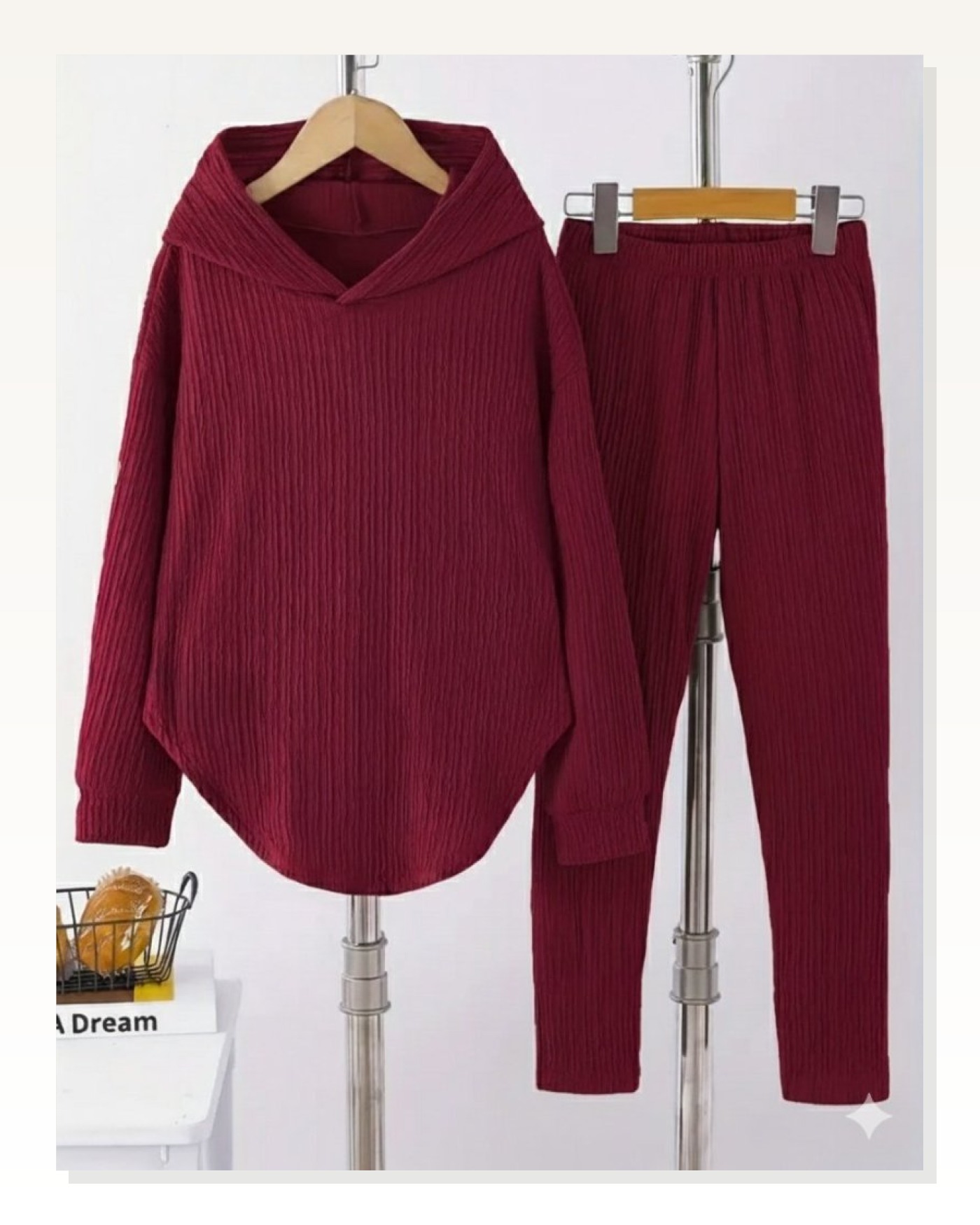 Kadın Uzun Kollu Kapşonlu Meloni Bluz Ve Pantolon Ikili Takım Marketplace blank