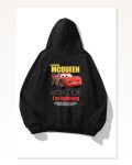 Sevgililer Günü Araba Baskılı Oversize Kapüşonlu Sweatshirt Hoodie – Siyah Marketplace