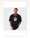 Yılbaşı Gözlüklü Noel Baba Baskılı Kısa Kollu Oversize Bisiklet Yaka T-shirt – Siyah Marketplace